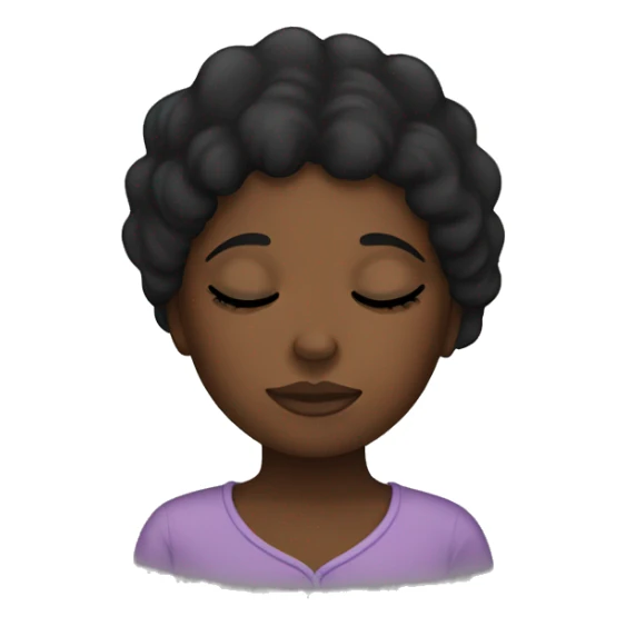 Black girl sleeping  sticker