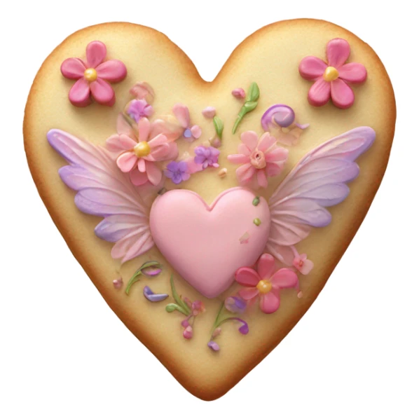 Fairy cookie heart sticker
