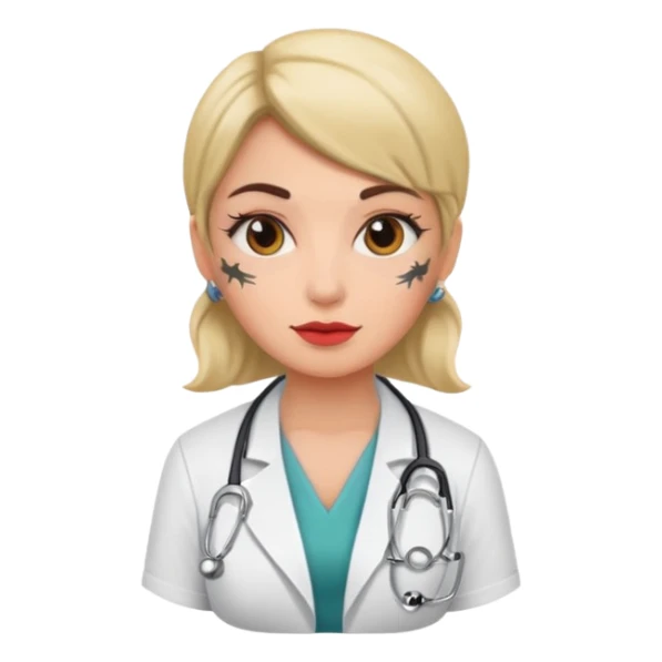 tattooed doctor girl sticker