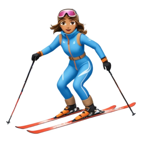Woman Skiing, Background Matterhorn sticker