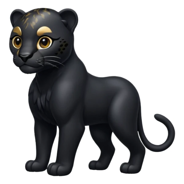 zwarte panter in dieren vorm sticker