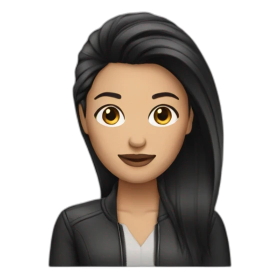 personal stylist with dark straight hair sticker