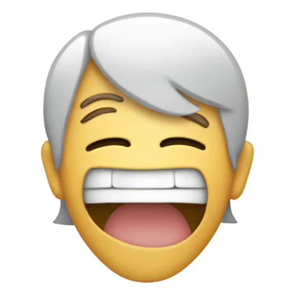 Hands over mouth covering a laugh  sticker