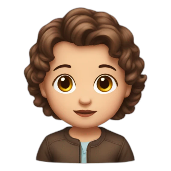 Baby with brune hair sticker