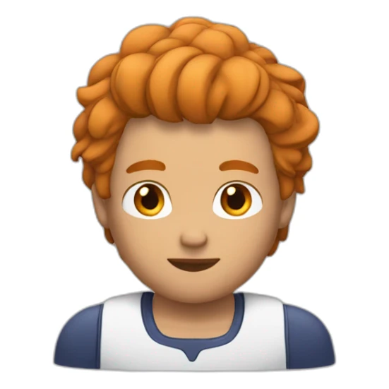 à men have muscles blanc avec les cheveux roux sticker