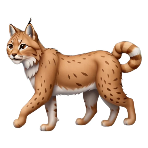 Eurasian Lynx walking in the snow beautiful aesthetic, snowy ground, snow falling around, wooden pine trees in the background, full aesthetic scenic image scenery realistic photo realism sticker