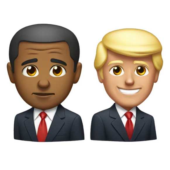 Obama and trump  sticker