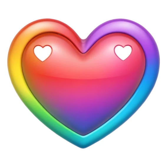 Heart with rainbow colors sticker