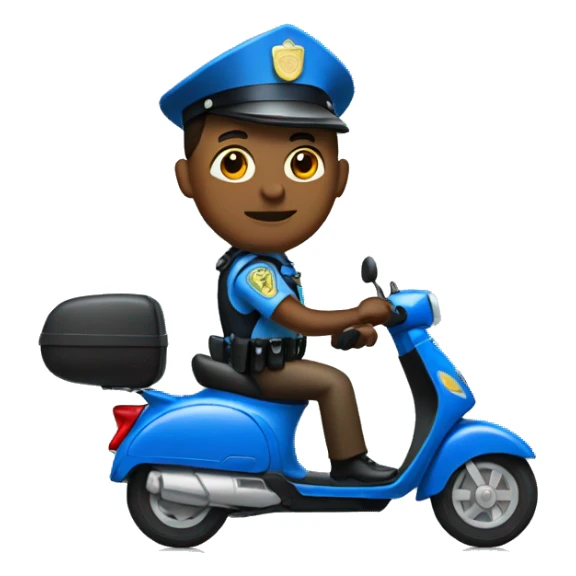 a police officer with a scooter sticker