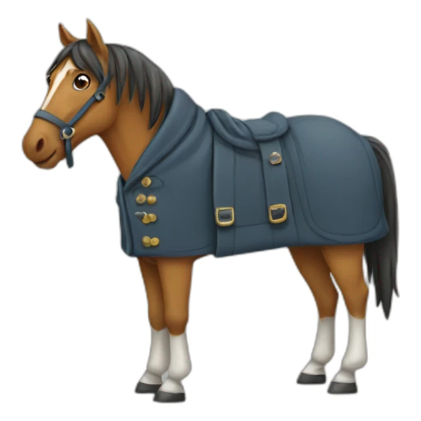 horse in a coat sticker
