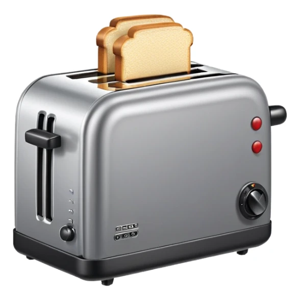 A 8-bit pixel art emoji of a toaster sticker