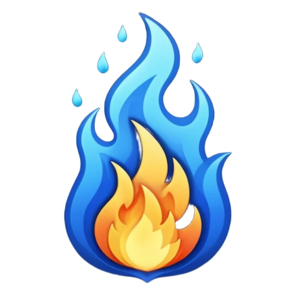 can you make me a dark blue fire emoji that i can just copy and past pls sticker