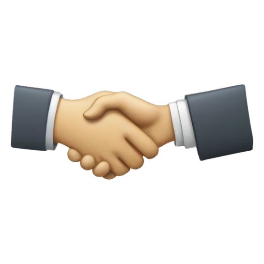 A handshake between an employer and employee, symbolizing trust and commitment. sticker