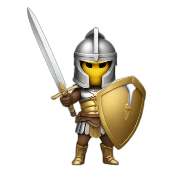 spartan soldier with sword fighting  sticker