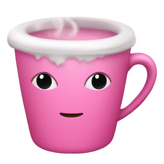 Pink cup of coffee sticker