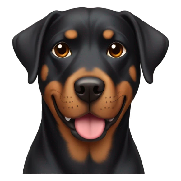 a dog mix labrador retriever and eyebrows rottweiler sticker