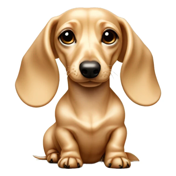 Coquette cream dachshund With coquettish bows sticker
