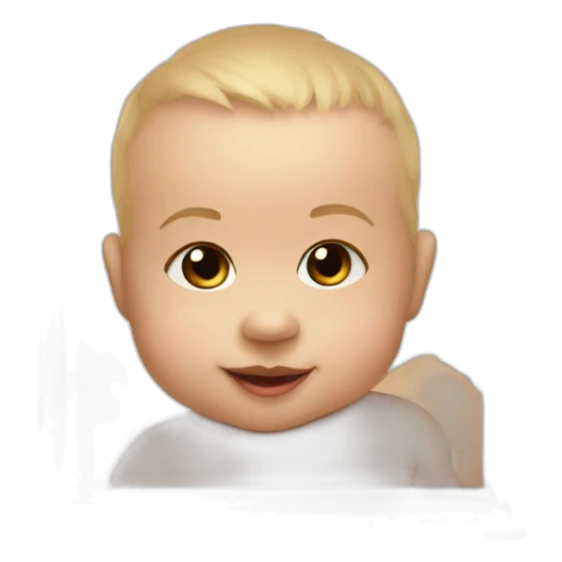 a baby in a Polaroid frame sticker