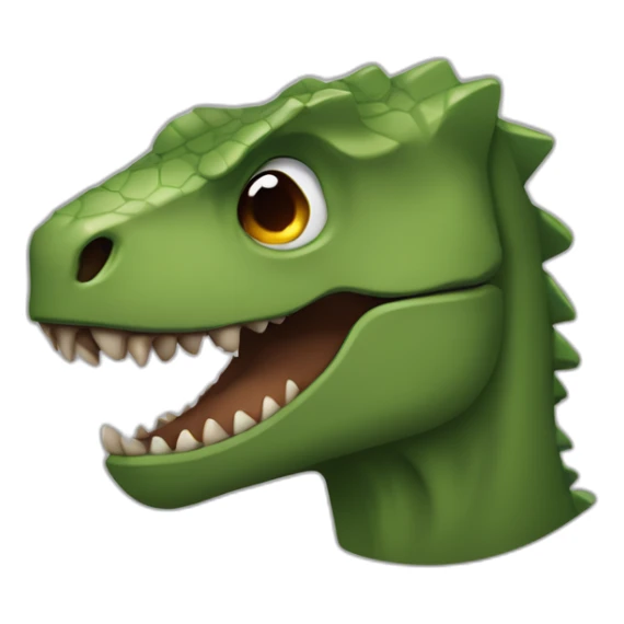 hombre con barba castaño, y ojos verdes con un dinosaurio sticker