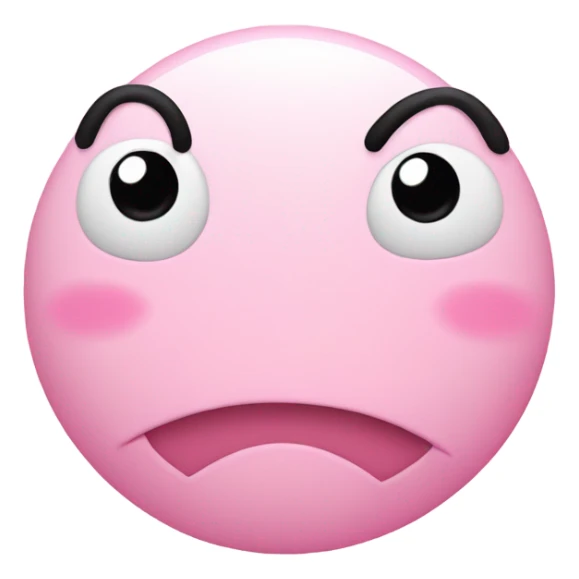 Light pink smiley with two little bows and eyelashes  sticker