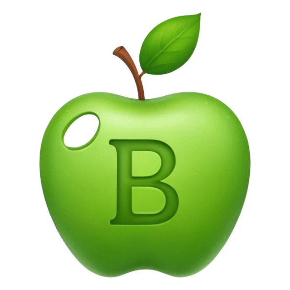 Empty apple like o with letter B in the midlle sticker