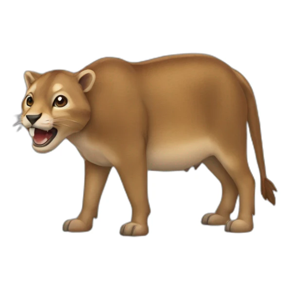 Carcajou animal avec des grosses dents qui fait peut sticker