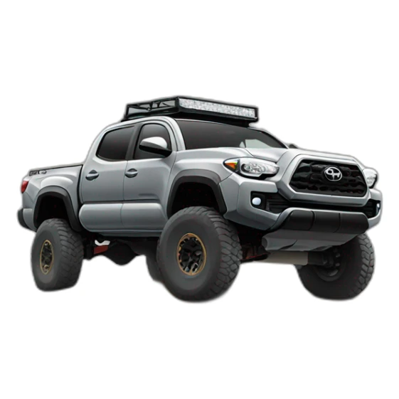 Lifted Grey Off-road Toyota Tacoma sticker