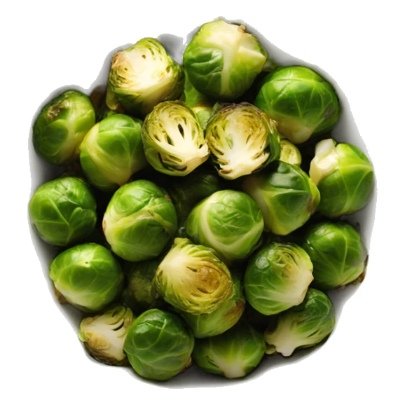 crispy brussel sprouts in white bowl sticker