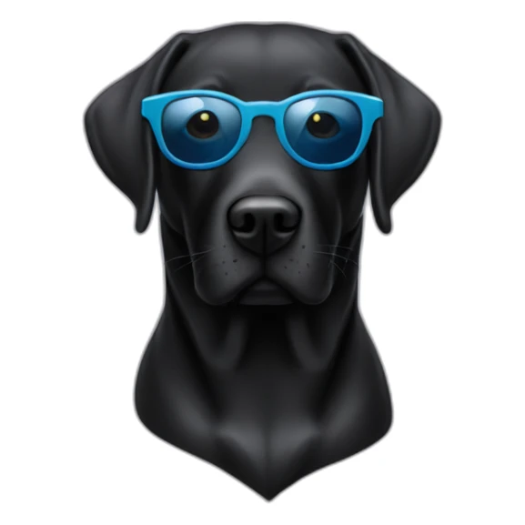 Labrador noir portant des lunettes de soleil sticker