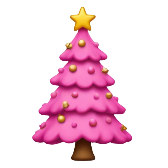 pink christmas tree  sticker