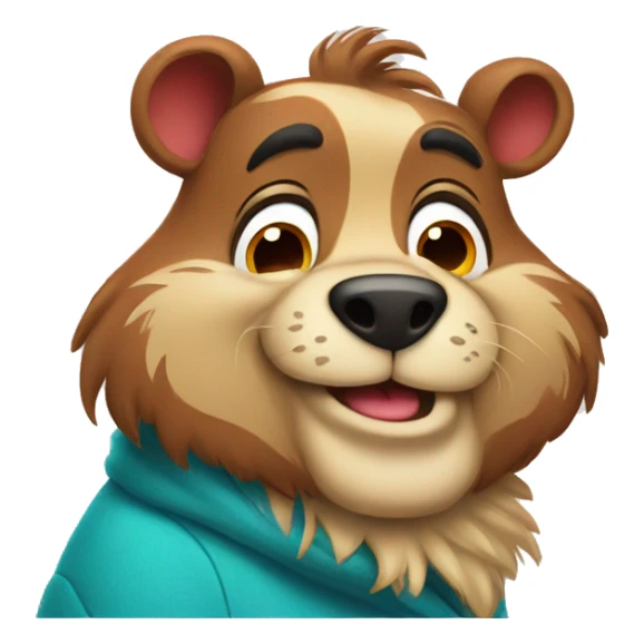 colorful cartoon animal character Disney style sticker