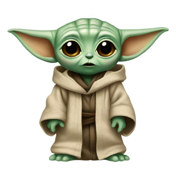 Baby yoda big eyes sticker
