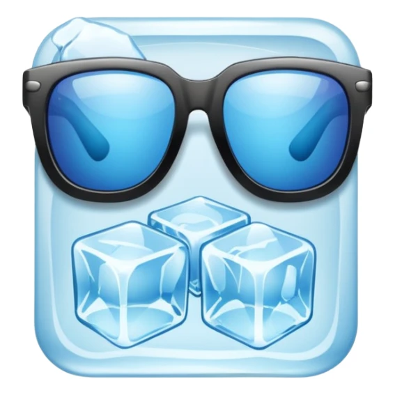sunglasses with ice cube sticker