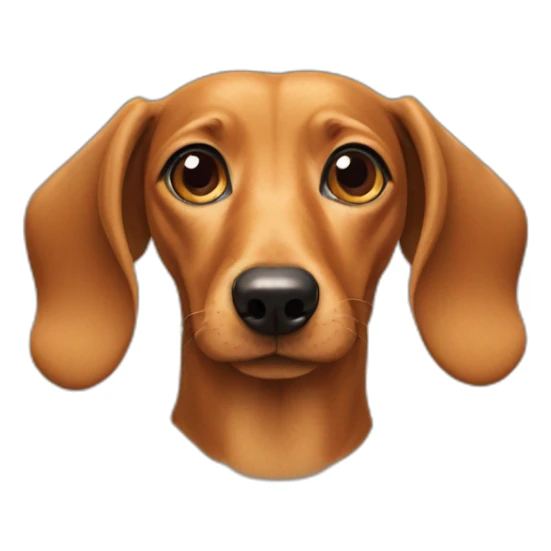 Dog head reality dachshund sideways lefts one eye sticker