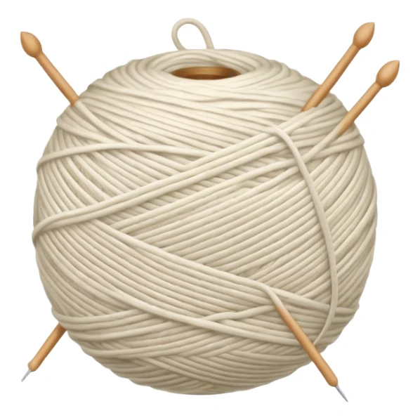ball of knitting thread lmilk colour sticker
