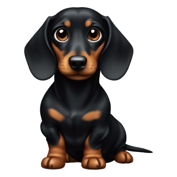 Mini Dachsund wearing black fleece jumper sticker