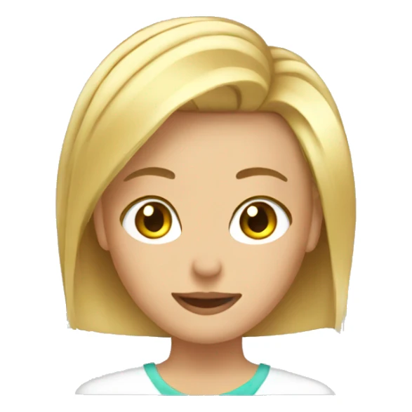 Blonde girl getting haircut sticker