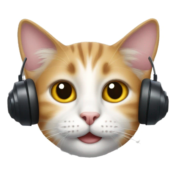 cat plus call center headphones sticker