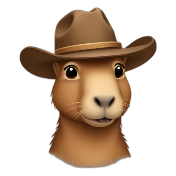 Cowboy capybara sticker