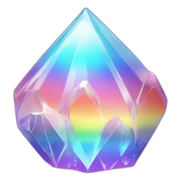 quartz crystal lbgt rainbow pokemon with eyes and legs sticker