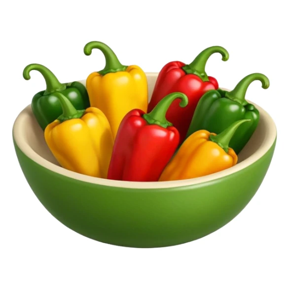 peppers in bowl sticker