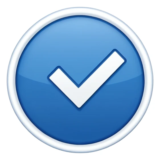 A high-resolution 2D icon of an Instagram-style verified badge. 8 jagged circle sticker