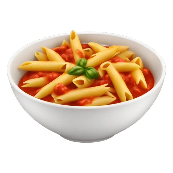 penne with red sauce in a bowl sticker
