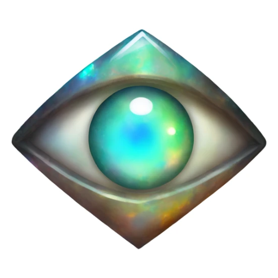 opal crystal gemstone eye of protection  sticker