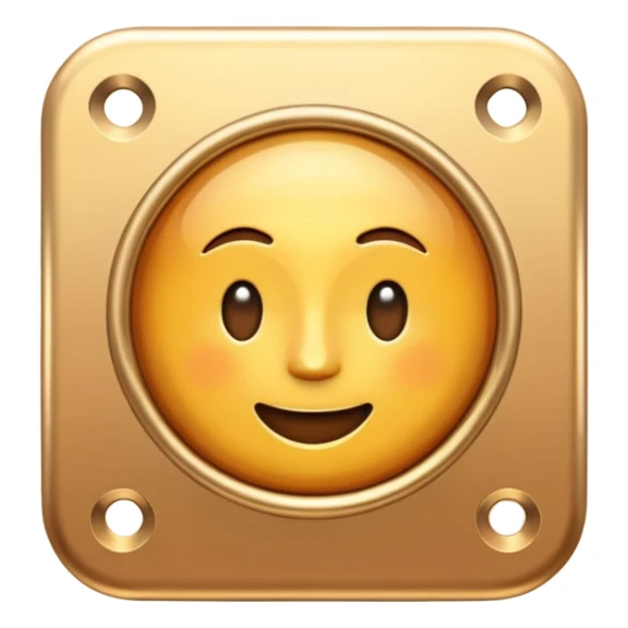 3D Brown golden apps and digital tools sticker