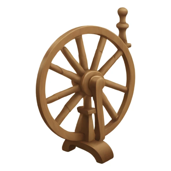 spindle of a spinning wheel sticker