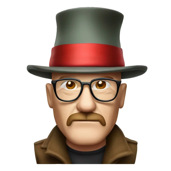 Heisenberg with Christmas hat sticker