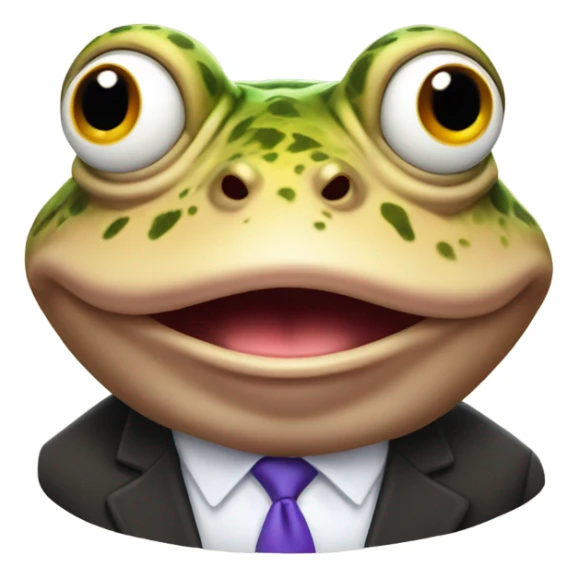 trump in the style of bufo sticker