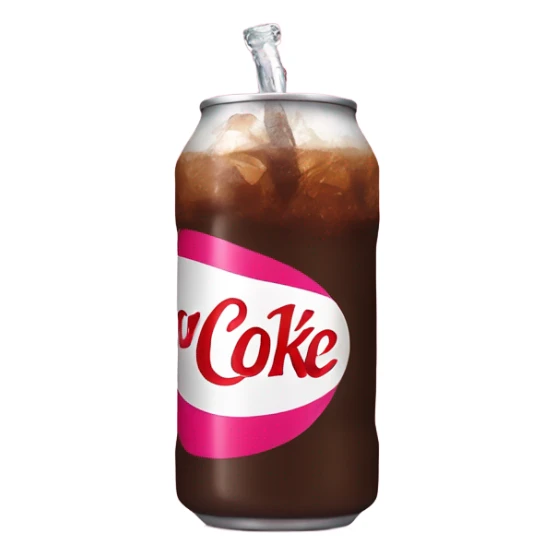 Pink and brown Diet Coke sticker