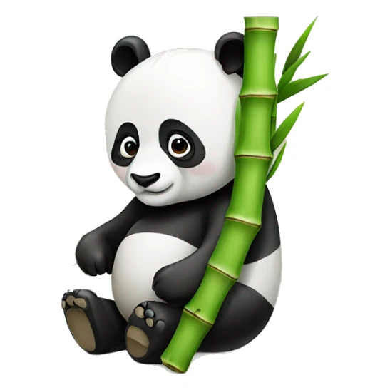 bamboo panda sticker